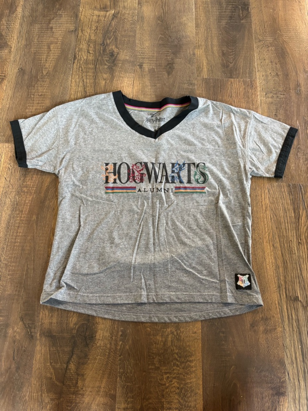 Harry Potter Hogwarts Alumni Grey Ringer Tee